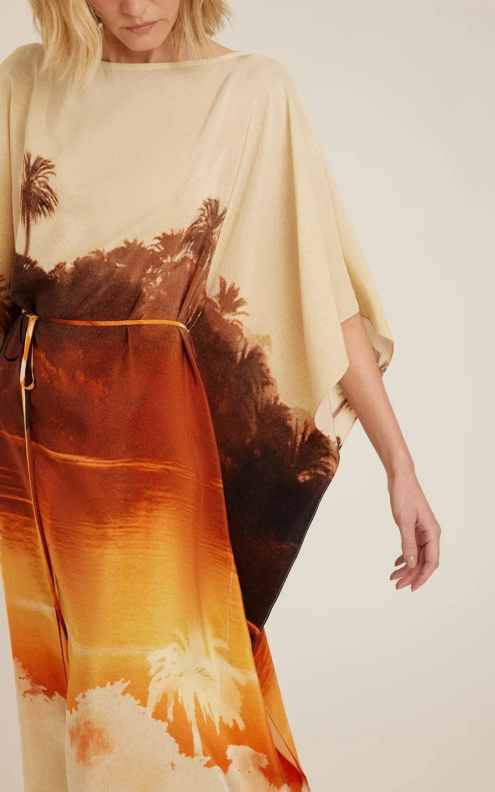 LENNY NIEMAYER Landscape-print silk kaftan