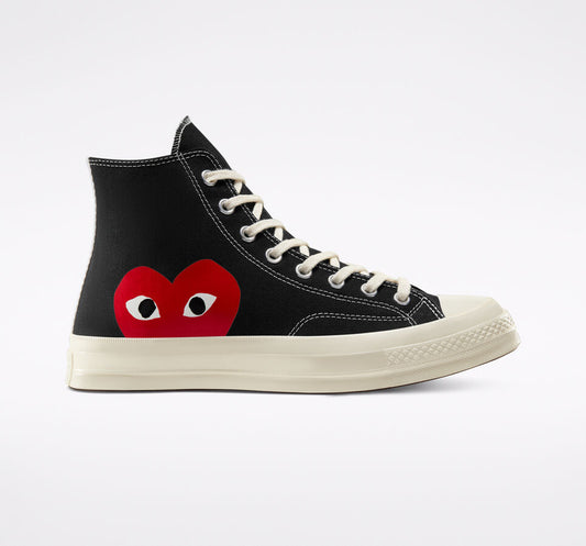 Comme des Garcons PLAY X Converse Half Peeping Heart Chuck Taylor 70 Trainers