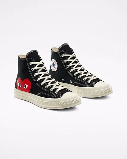 Comme des Garcons PLAY X Converse Half Peeping Heart Chuck Taylor 70 Trainers