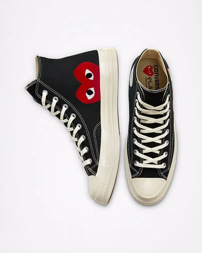 Comme des Garcons PLAY X Converse Half Peeping Heart Chuck Taylor 70 Trainers