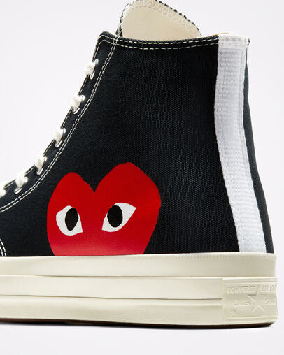 Comme des Garcons PLAY X Converse Half Peeping Heart Chuck Taylor 70 Trainers