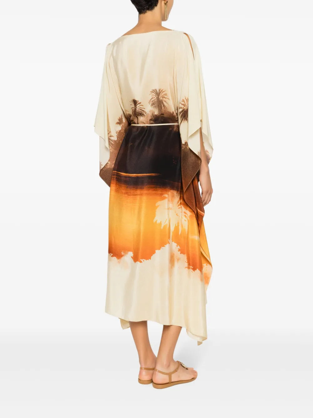 LENNY NIEMAYER Landscape-print silk kaftan