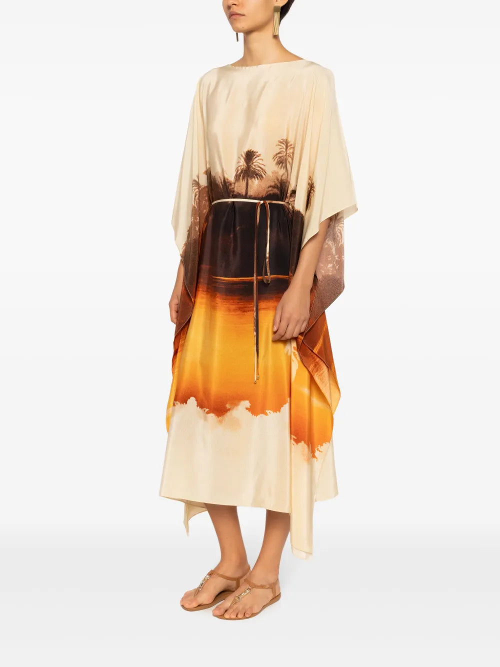 LENNY NIEMAYER Landscape-print silk kaftan