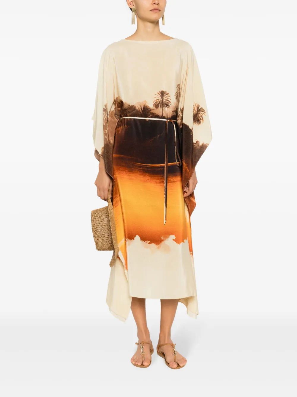 LENNY NIEMAYER Landscape-print silk kaftan