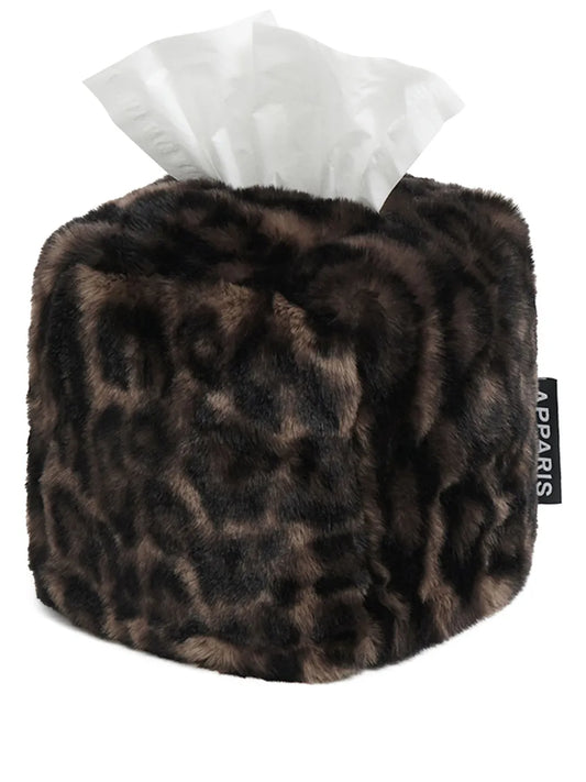APPARIS Leopard Fur Tissue Box Cover