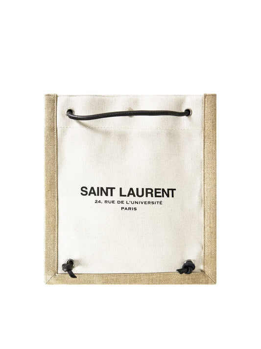 SAINT LAURENT Universite Logo Flat Crossbody Bag