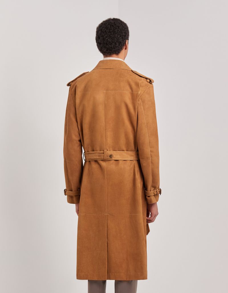 CANALI Lambskin Caramel Trenchcoat