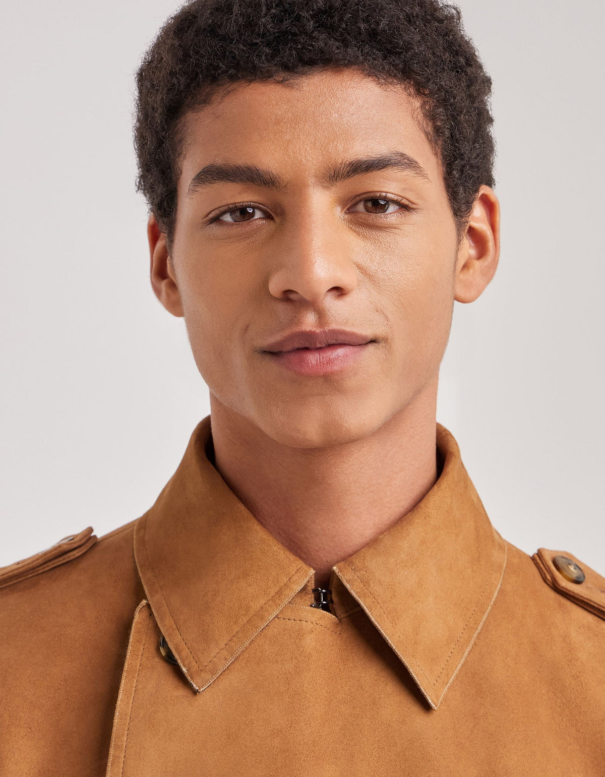 CANALI Lambskin Caramel Trenchcoat