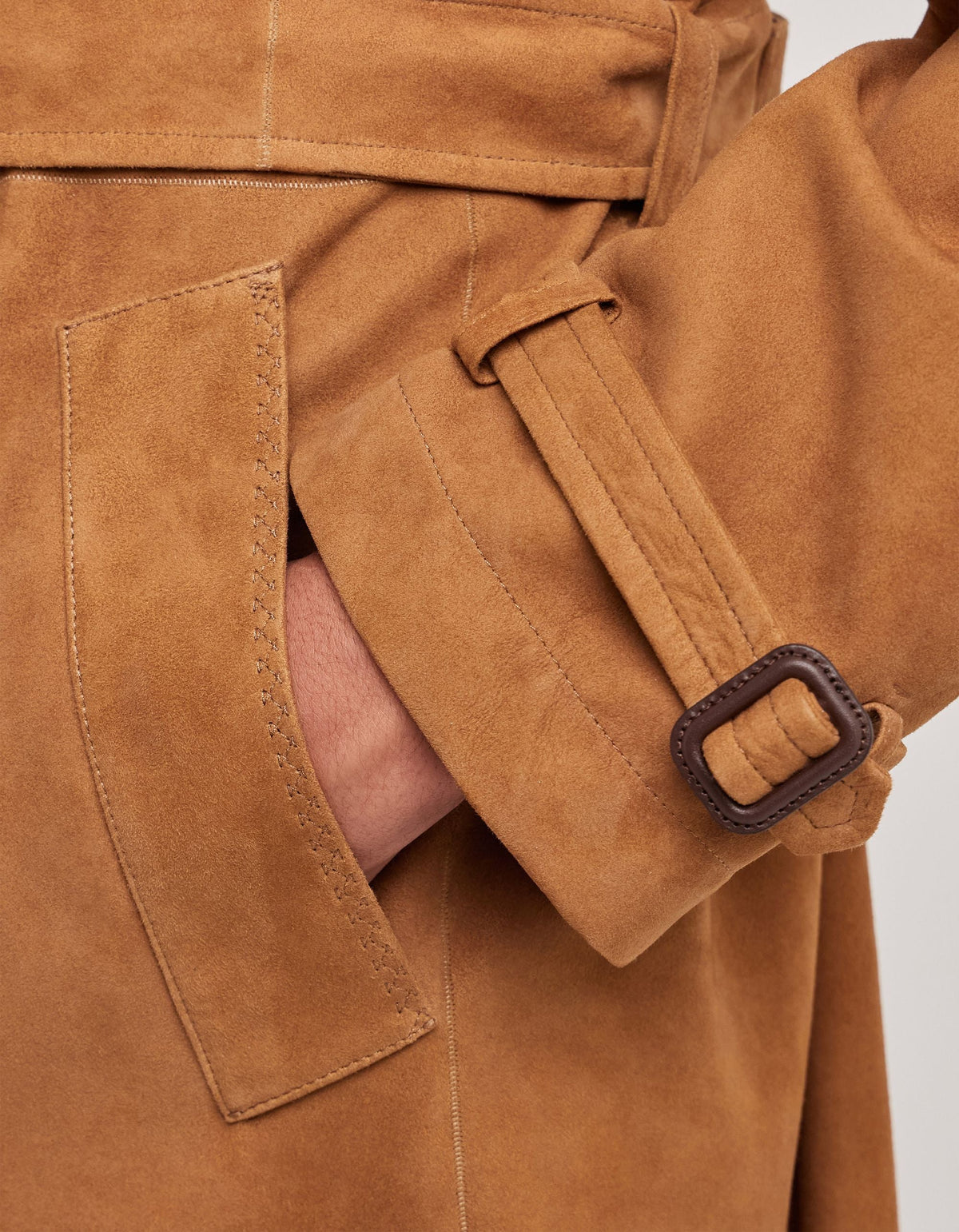CANALI Lambskin Caramel Trenchcoat