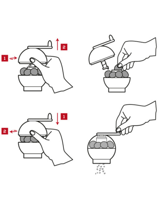 PEUGEOT Manual Acrylic Nutmeg Mill